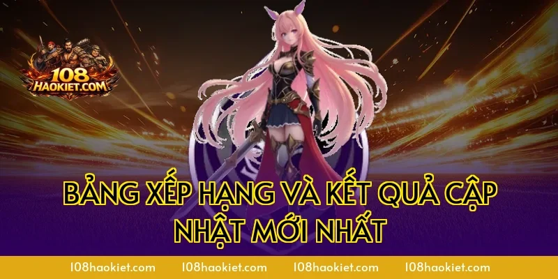 Bảng xếp hạng và kết quả cập nhật mới nhất