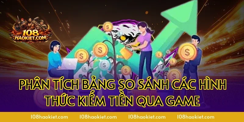 Phân tích bảng so sánh các hình thức kiếm tiền qua game
